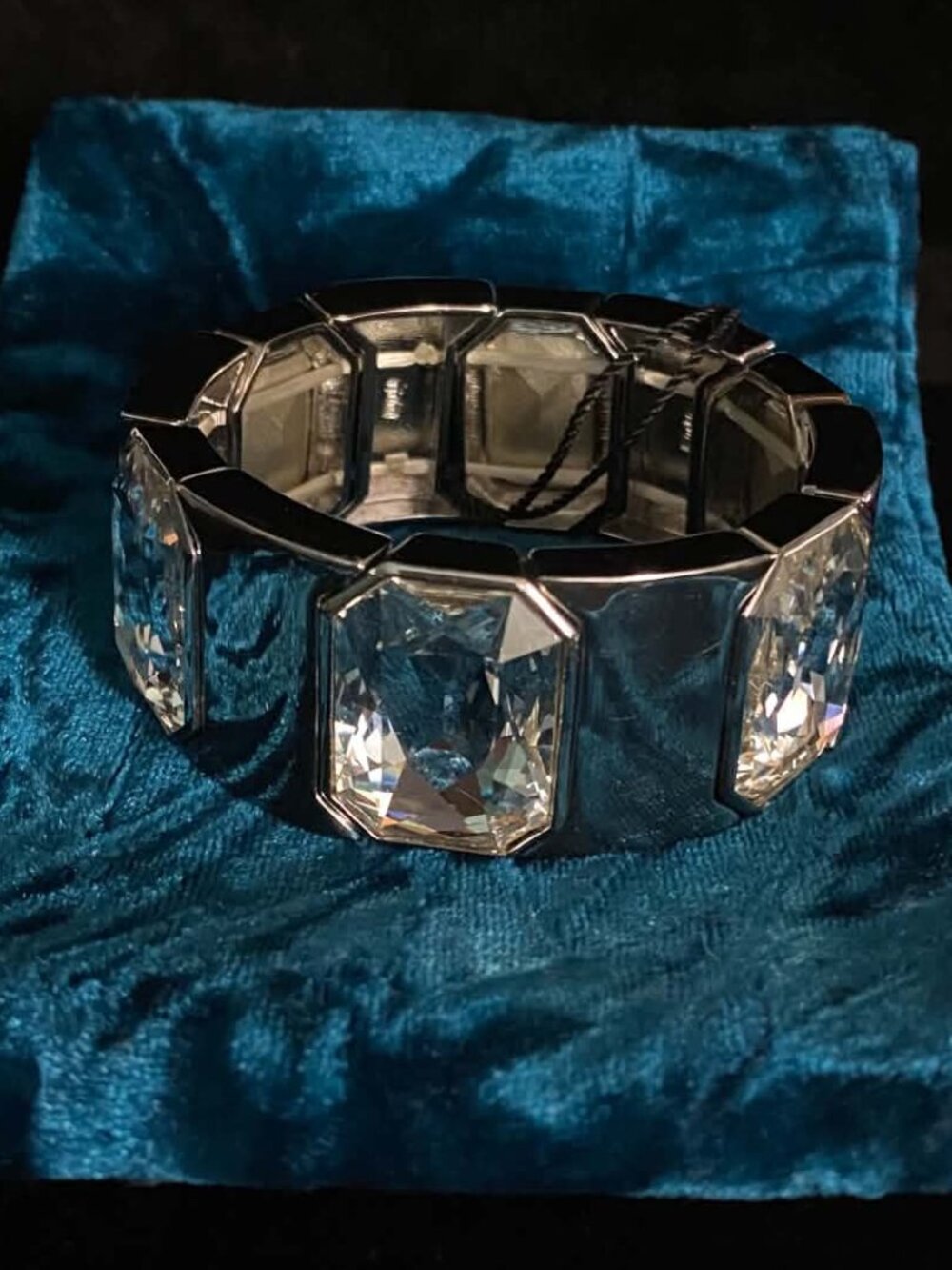 Vintage Swarovski Butler Fifth Avenue Social Scene Large Emerald cut Stretch